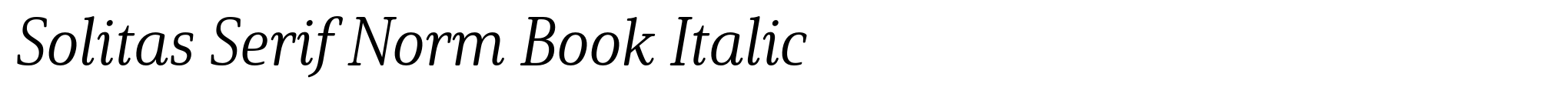 Solitas Serif Norm Book Italic image